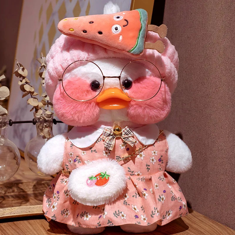 New plush Cute Lafan Duckes Cafe Duckes 30cm Doll Plush Toy Stuffed Soft Doll Kawaii Animal Pillow Birthday Gift for Kids