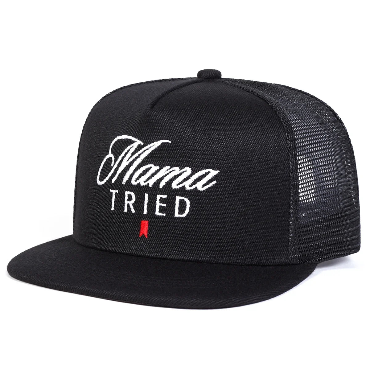 Mama Tried Embroidered Trucker Hat | Vintage Snapback Baseball Cap for Women