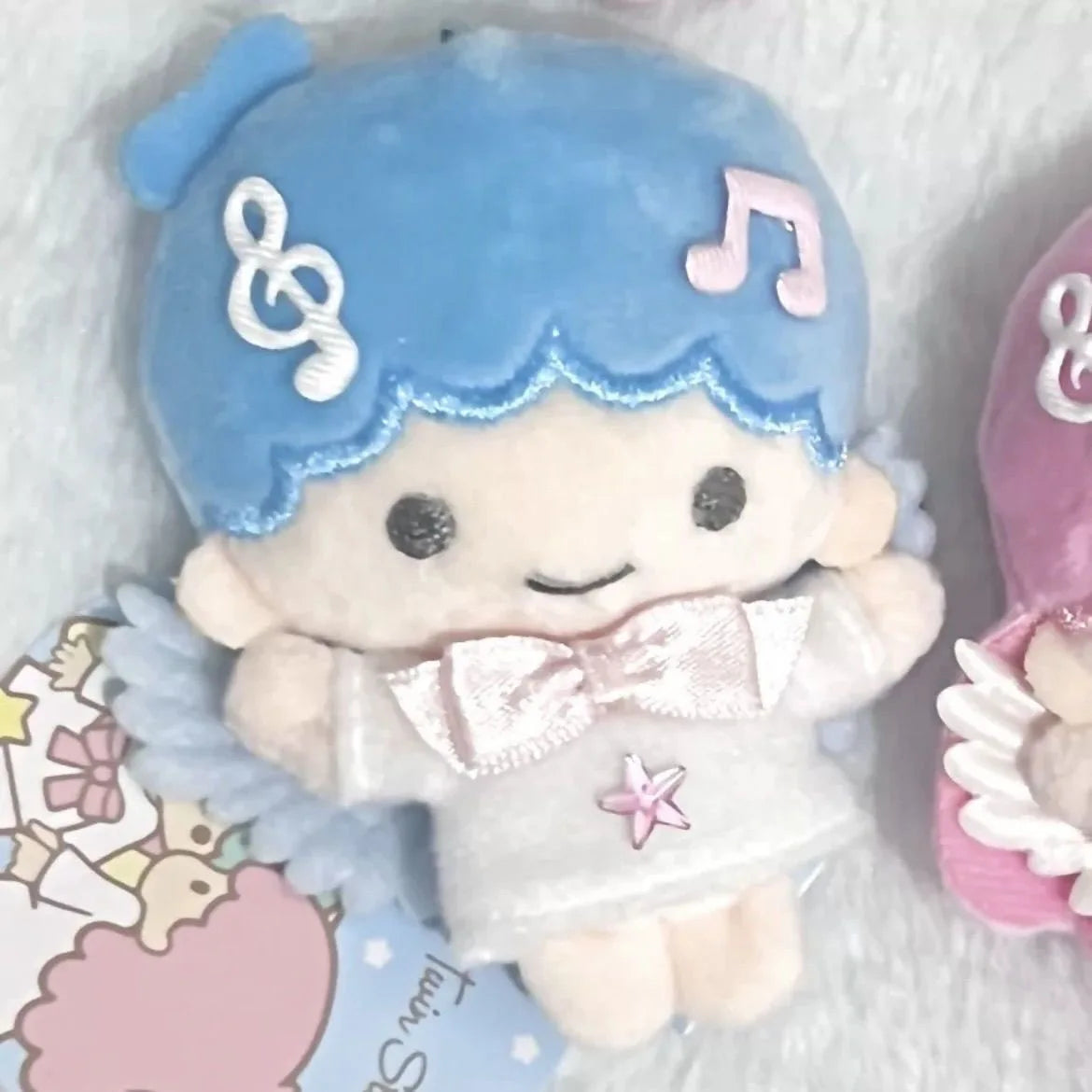 “Little Twin Stars Plush Keychains - 10cm Cute Angel Twin Girls Stuffed Toy Keychain, Soft Kawaii Pendant for Backpack/Keys, Gift for Sanrio Fans & Kids”