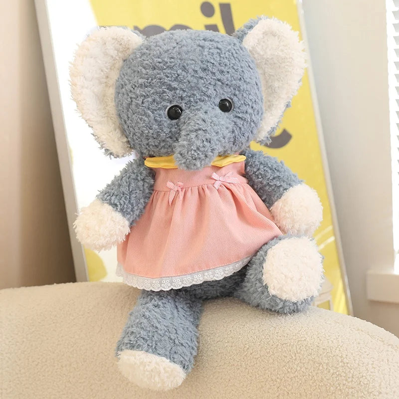 50cm Cute Doll with Clothes That Can Be Removed Rabbit Bear, Elephant, Plush Toy Pillow Doll for Boy and Girl Baby Comfort Doll