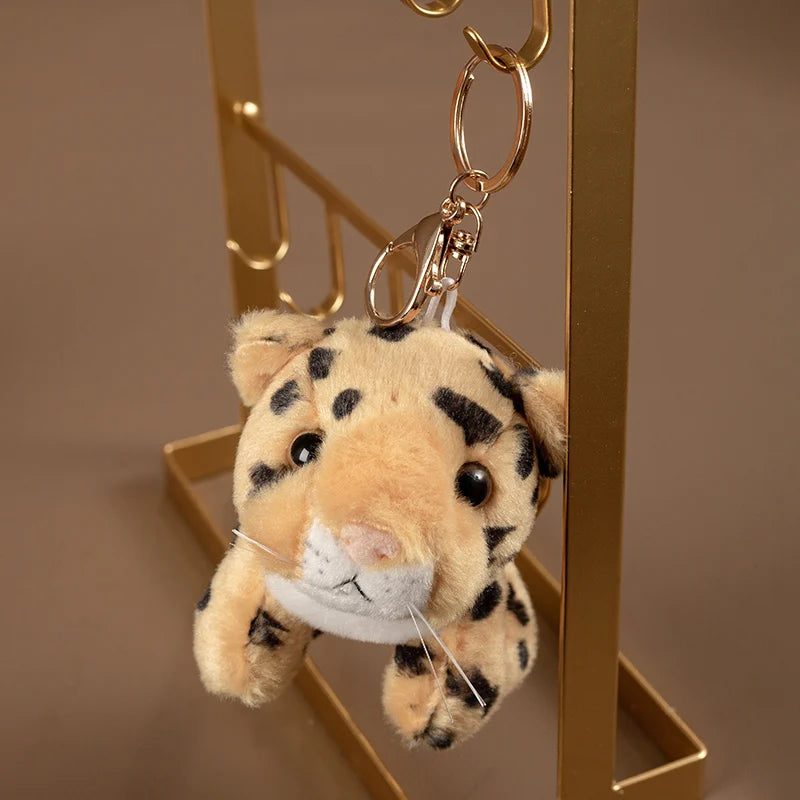 Hot Sale 10cm Mini Forest Animals Stuffed Plush Pendant Toy Lion Tiger Rabbit Deer Panda Doll Keychain For Kid Birthday Gifts
