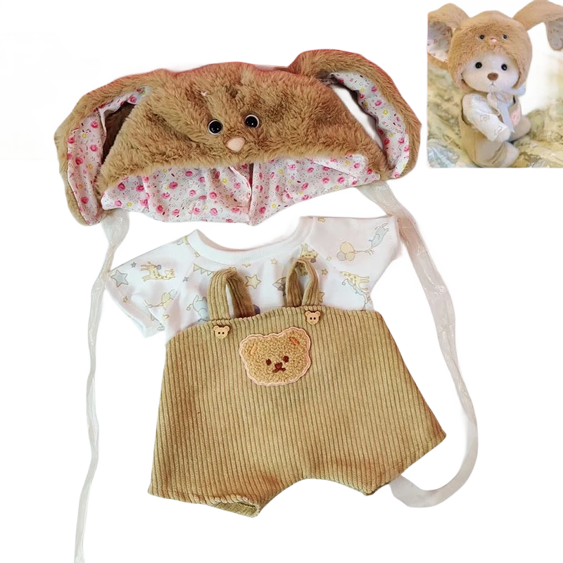 30cm Handmade Teddy Tale Bear Plush Toy Change Dress Baby Crawling Cloth Girl Hug Cuddly Plushie Doll for Girlfriend Gift