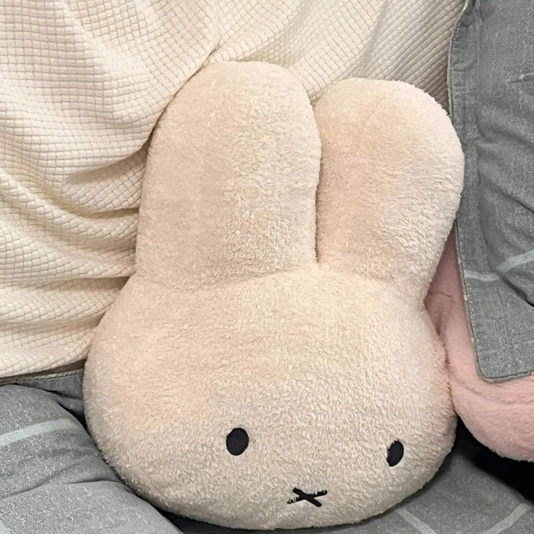 Kawaii Miffy Plush Pillow Cute Sweet Doll Toy Creative Room Decoration Cartoon Ornament Birthday Christmas Gift