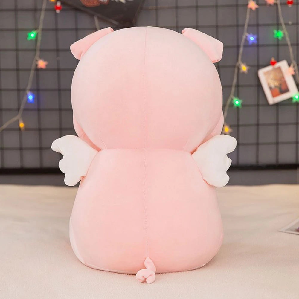 20cm Small And Delicate Angel Lucky Pig Plush Toy Lucky And Love To Sleep With Sitting Soft Doll Christmas Gifts For Children