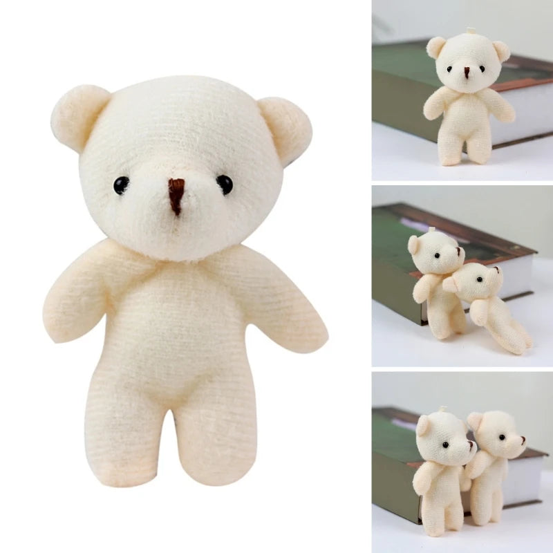 5Pcs/1Pc 6cm Mini Soft Plush Bunny Joint Rabbit for Doll Decoration for House Plush Mini Toy Stuffed Bunny for Doll Bunny Figure