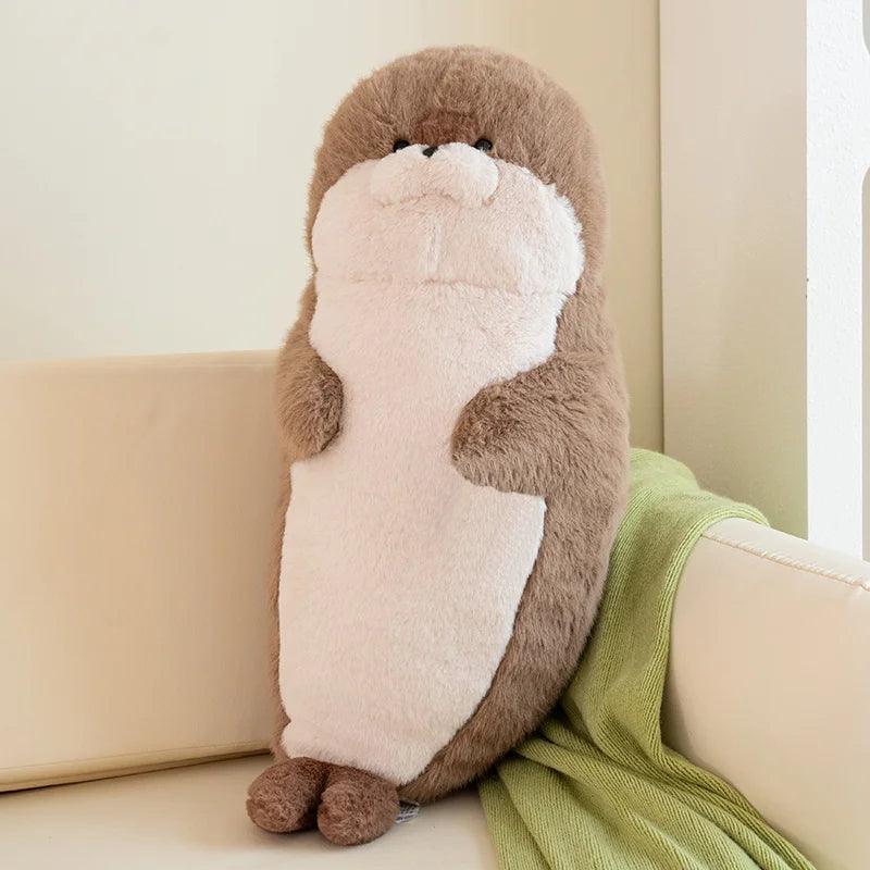 Kawaii Cartoon Sea Plush Toy Soft Pillow Lifelike Stuffed Creature Sea Otter Plush Doll Simulation Stuffed Animal Birthday Gifts
