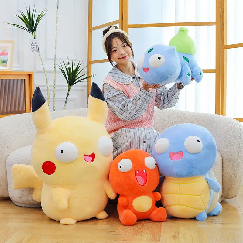 23cm Cute Pokemon Series Plush Toys Pikachu Little Fire Dragon Soft Turtle Christmas Sleeping Pillow Plushier Doll Gift