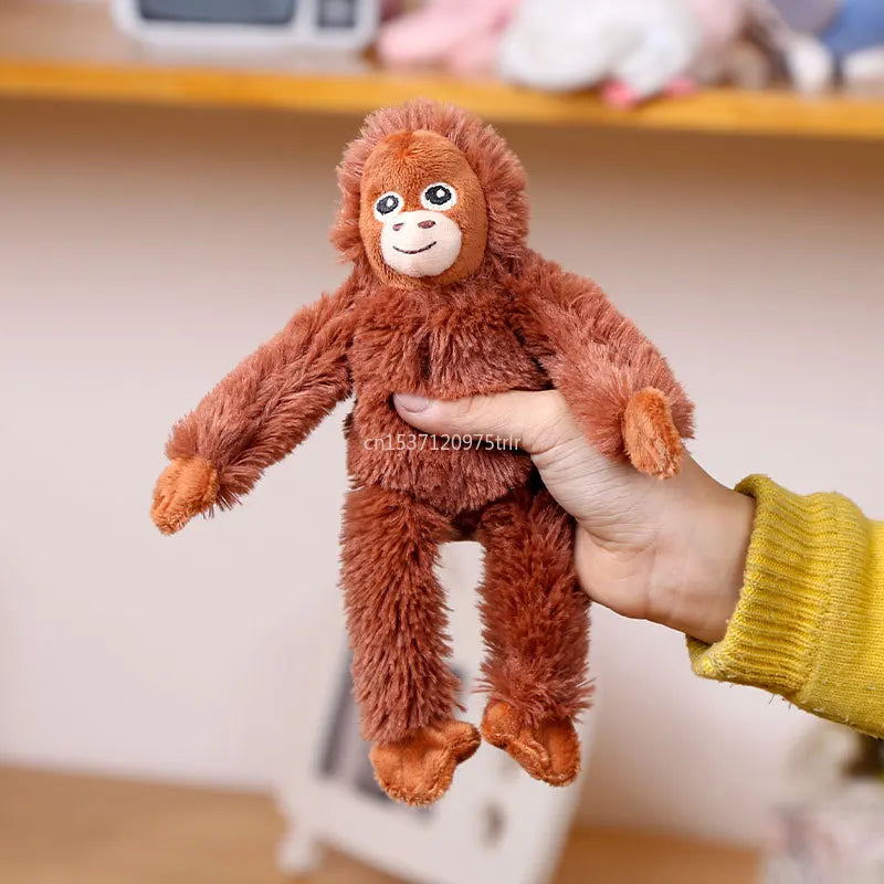1pc New Cartoon Gorilla Plush Toy Monkey Pendant Soft Cotton Doll Key Chain Backpack Car Hanging Decorative Children's Gifts