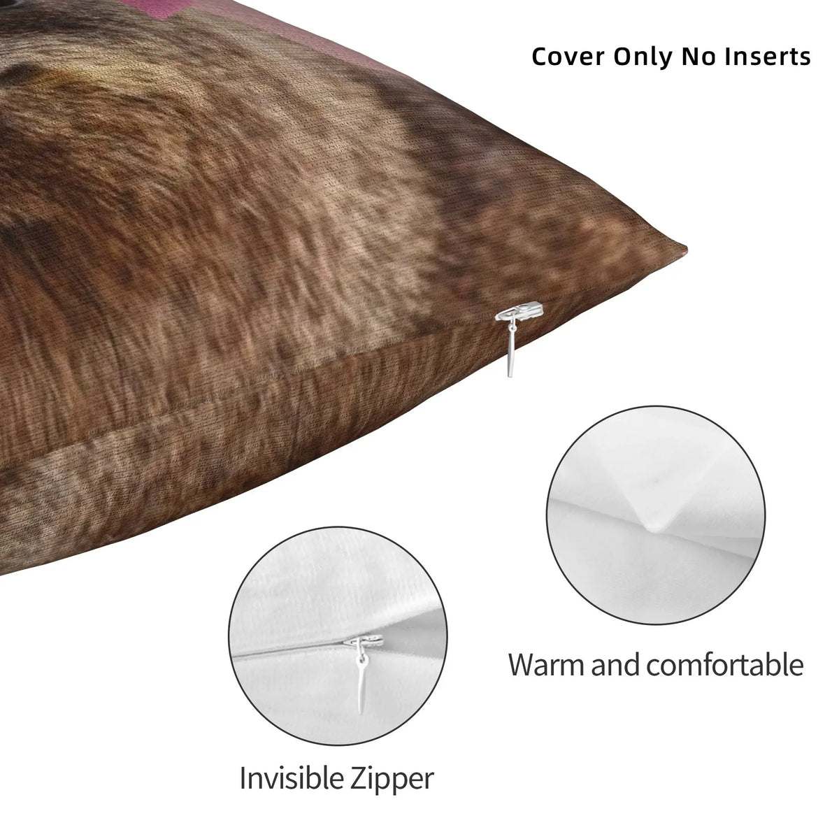 Bow-Tied Rock Hyrax Printed Pillow Cover