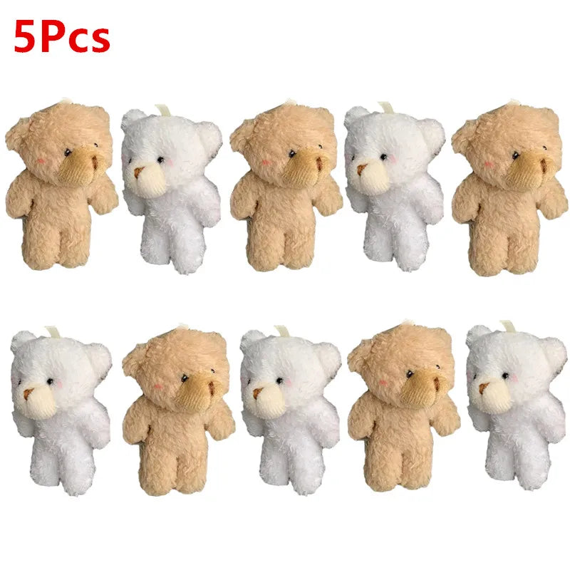 5Pcs/1Pc 6cm Mini Soft Plush Bunny Joint Rabbit for Doll Decoration for House Plush Mini Toy Stuffed Bunny for Doll Bunny Figure