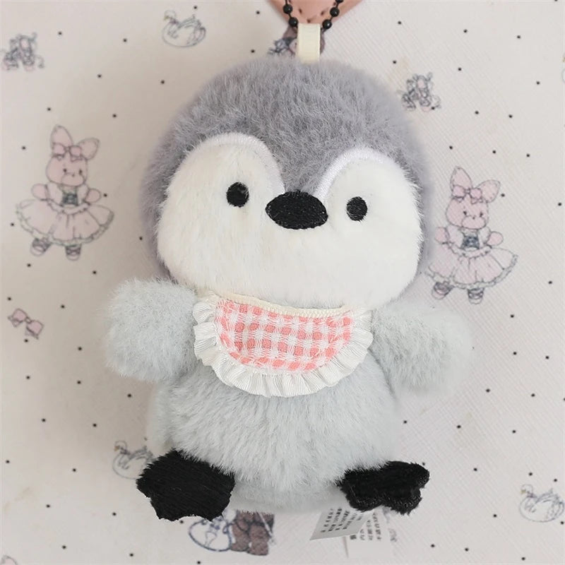 Cartoon Plush Animal Keychain Mini 8 Animal Little Bear Rabbit Penguin Chicken Stuffed Plush Pendant Toy Decorate Gift