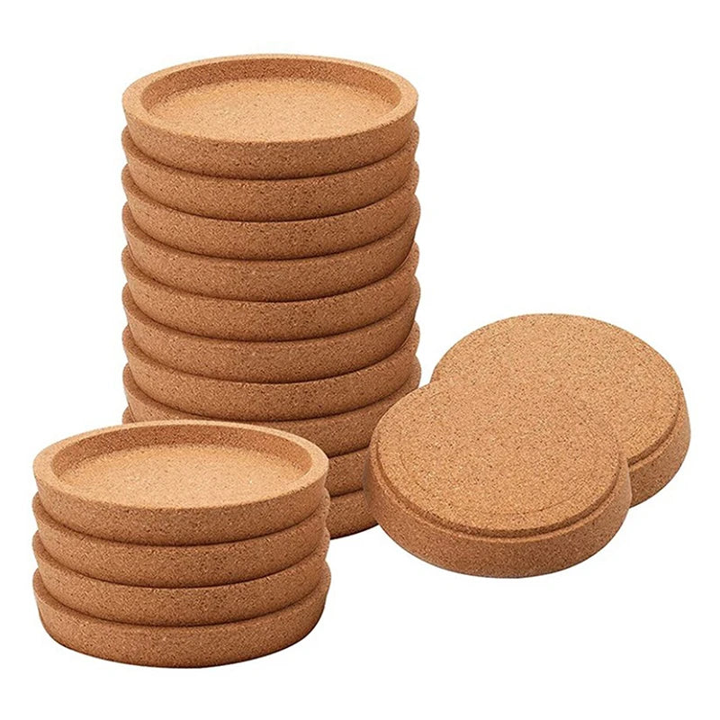 Natural Cork Drink Coaster, Single Lightweight Cup Mat for Coffee Tables, Home Offices and Everyday Dining