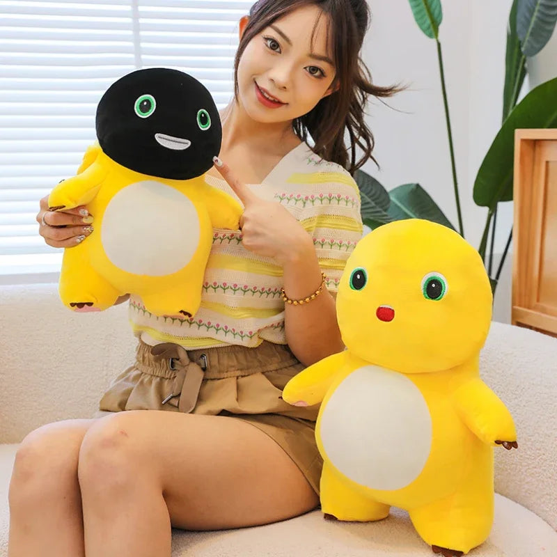 kawaii Milk Dragon Transforms Into Black Face Stuffed Plush Toy Cartoon Anime Milk Dragon Plush Doll Sleeping Pillow Girl Gift