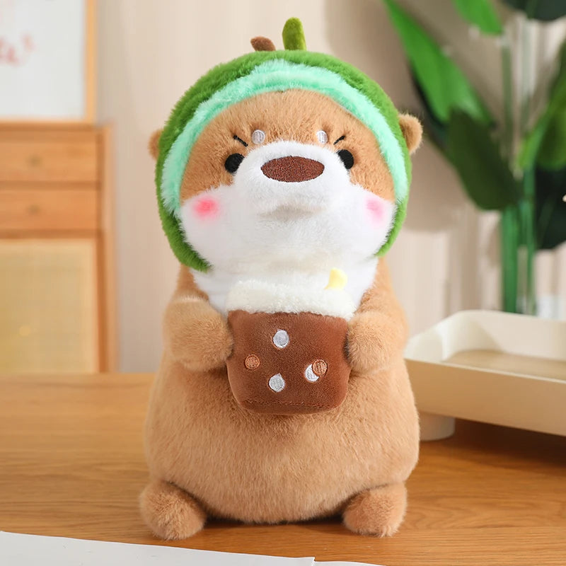 Kawaii Otter Plush Toy Lovely Otter Turn to Dinosaur Rabbit Unicorn Stuffed Doll Soft Cartoon Animal Pillow Birthday Gift