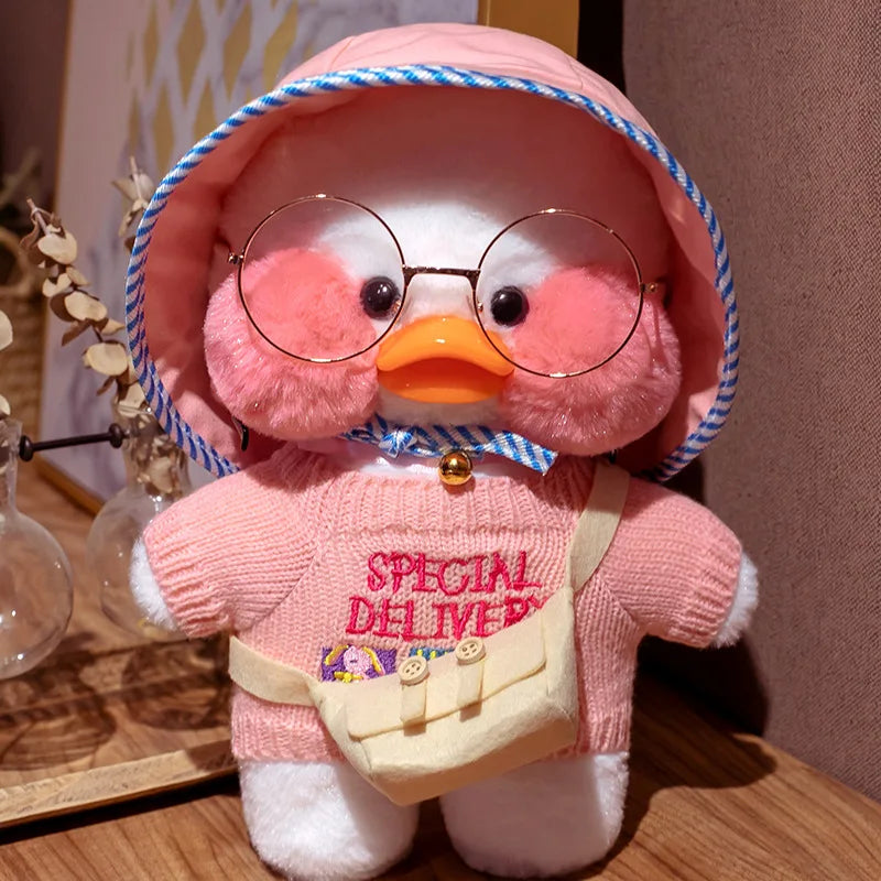 New plush Cute Lafan Duckes Cafe Duckes 30cm Doll Plush Toy Stuffed Soft Doll Kawaii Animal Pillow Birthday Gift for Kids