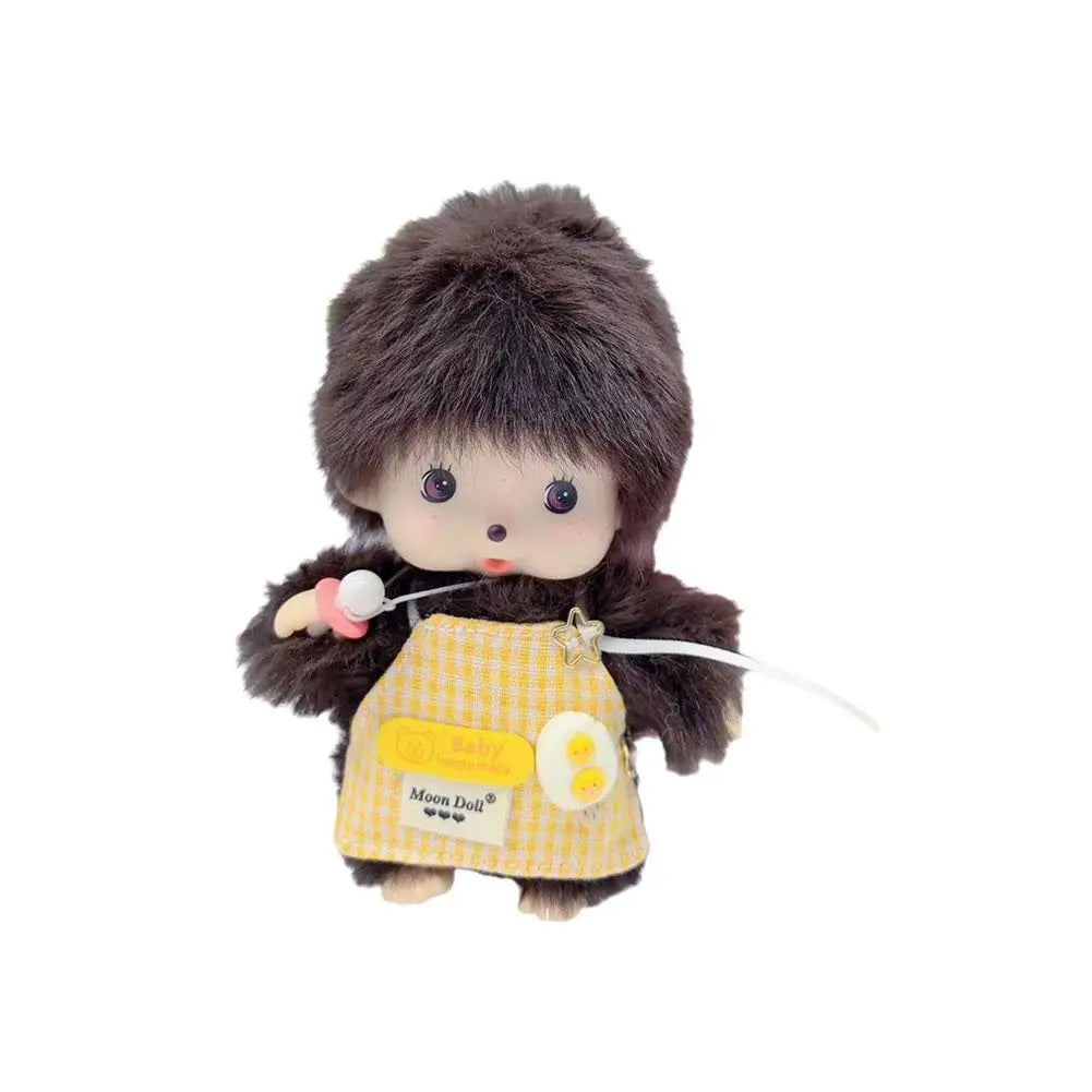 15cm Mengqiqi Plush Doll Pendant City Series PP Cotton Monkey Plush Doll Cute Hand Puppet Doll Birthday Gift Plush Toy