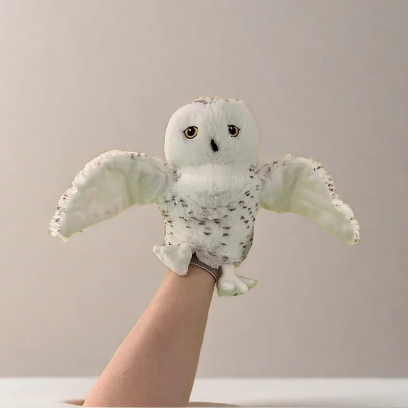 Cute Owl Hand Puppet Finger Game Stuffed Plush Animals Toys Hand Finger Story Puppet Educational Baby Toys Kids Birthday Gifts