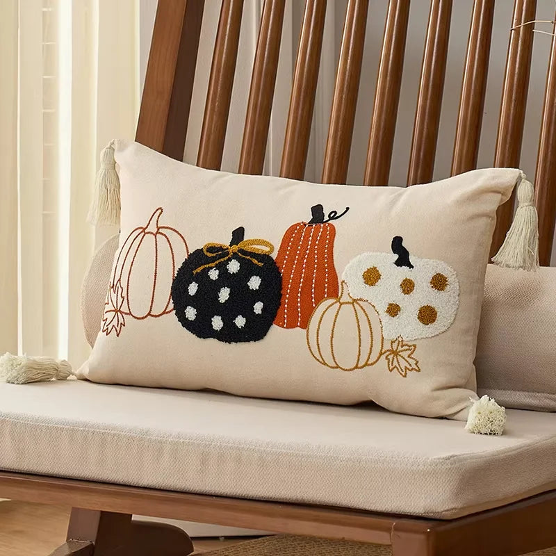 Autumn Harvest Lumbar Pillow Cover – 30 × 50 cm