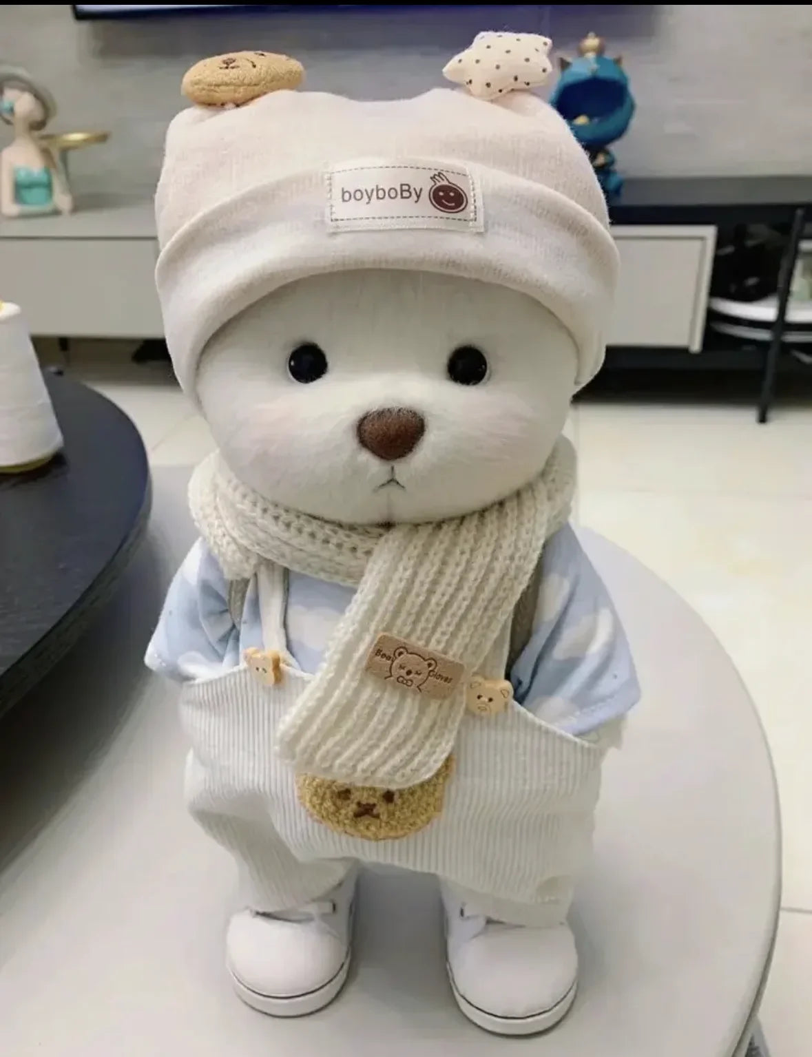 30cm Handmade Teddy Tale Bear Plush Toy Change Dress Baby Crawling Cloth Girl Hug Cuddly Plushie Doll for Girlfriend Gift