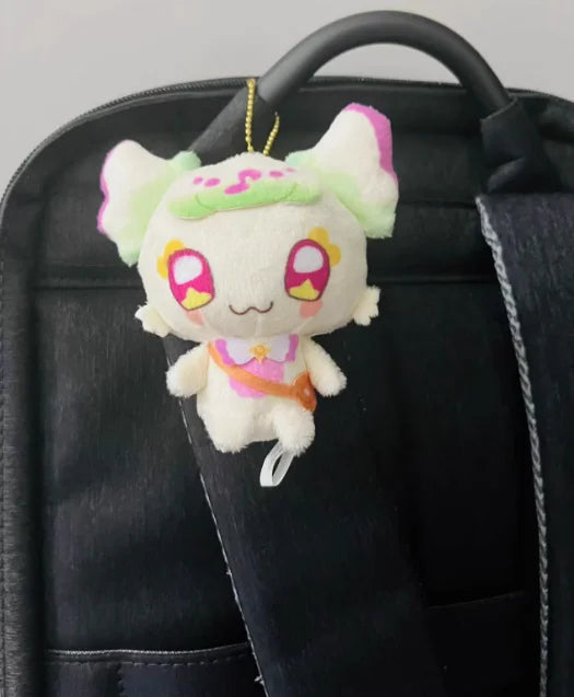 Pretty Cure Plush Toy - 20cm & 10cm Cute Stuffed Animal with Healing Quotes, Pink & Green Kawaii Anime Doll for Kids & Fans