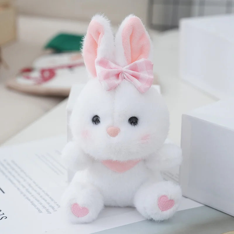 16cm Kawaii Creative Scented Bow Rabbit Plush Pendants Cute Cartoon Rabbit Keychain Pendant Backpack Decor Girls Birthday Gifts