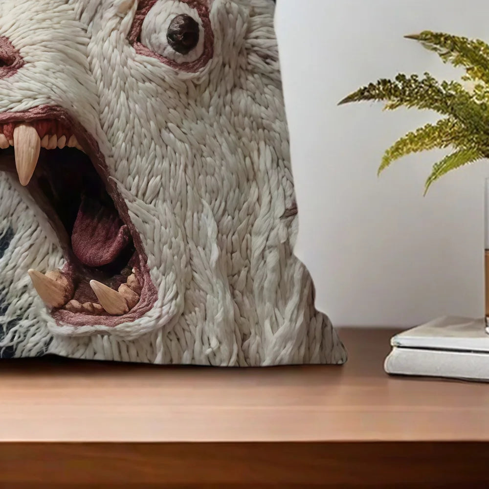Spooky Goat Face 2D cushion cover For Pillow Sofa Printing Decoration Room Home Office Coffee Shop Car Nordic Simplicity