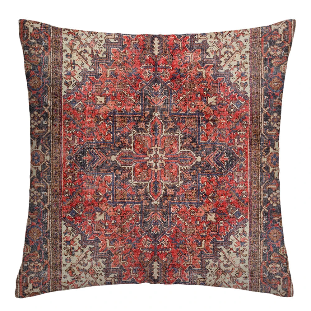 Moroccan Ethnic Patterned Decorative Throw Pillow Cover 2D Printed Polyester Cushion Case 40x40 45x45 50x50  for Sofa Home Decor