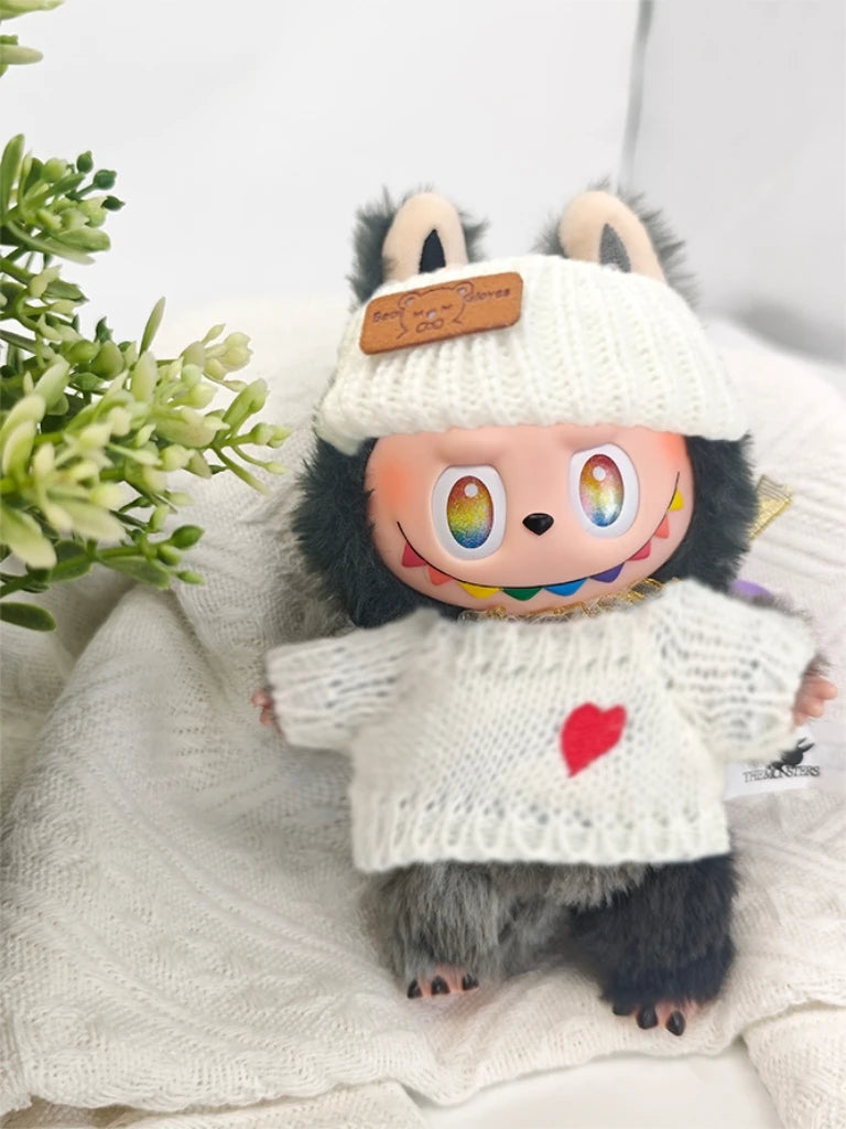 Blind Boxes Sweet Character For Labubu Monster Series Clothes Mystery Kids Charming Toy Fluffy Adorable Huggable Present Lovable