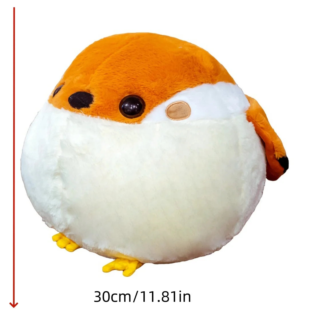 1pc 30cm/11.81in Hot Selling Round Doll Cute Little Sparrow Plush Toy Large Round Ball Pillow Sparrow Doll