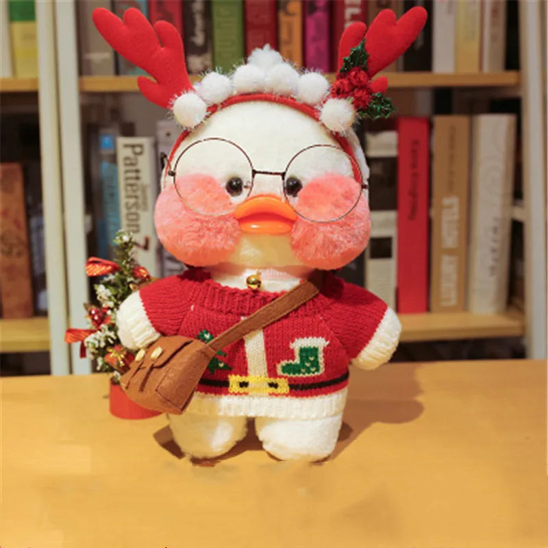 New plush Cute Lafan Duckes Cafe Duckes 30cm Doll Plush Toy Stuffed Soft Doll Kawaii Animal Pillow Birthday Gift for Kids