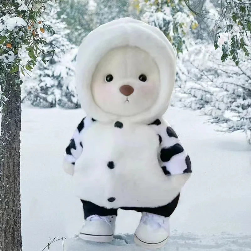 30cm High Quality Handmade Bear Plush Toy Cosplay Change Dress Cloth Girl Hug Cuddly Plushie Doll for Girlfriend Christmas Gift