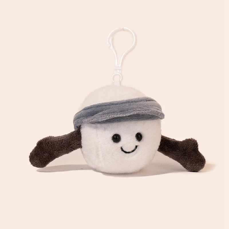 Cute and creative cartoon sports game ball pendant planet plush toy tennis doll fun claw machine