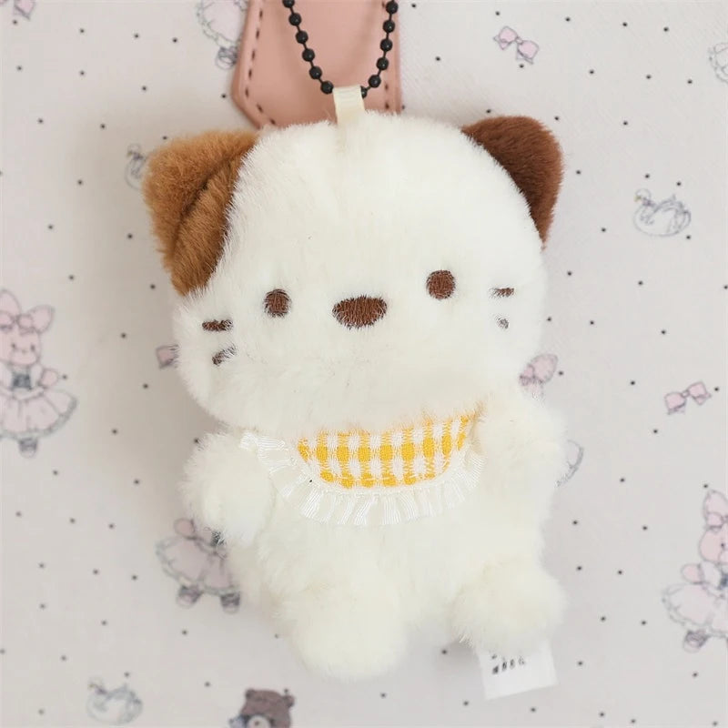Cartoon Plush Animal Keychain Mini 8 Animal Little Bear Rabbit Penguin Chicken Stuffed Plush Pendant Toy Decorate Gift