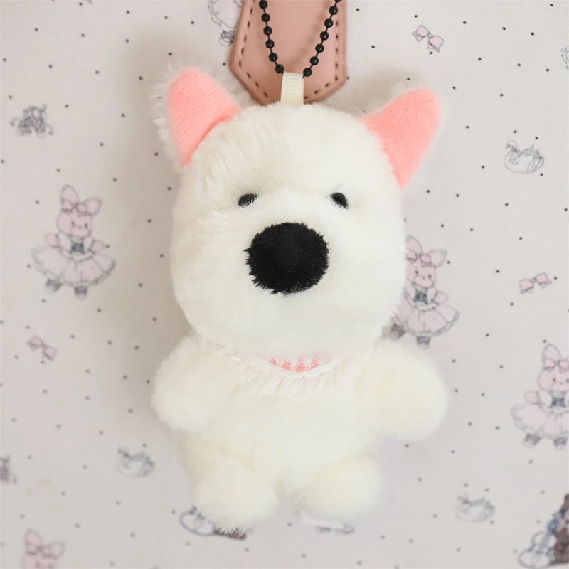 Cartoon Plush Animal Keychain Mini 8 Animal Little Bear Rabbit Penguin Chicken Stuffed Plush Pendant Toy Decorate Gift