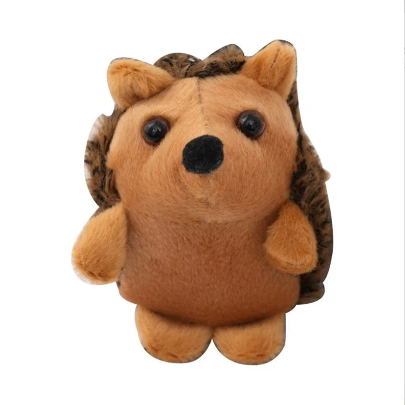 10CM 2Colour Cute Hedgehog Pendant Plush Toy Small Doll Bag Pendant Keychain Doll Stuffed Animal Key Chain