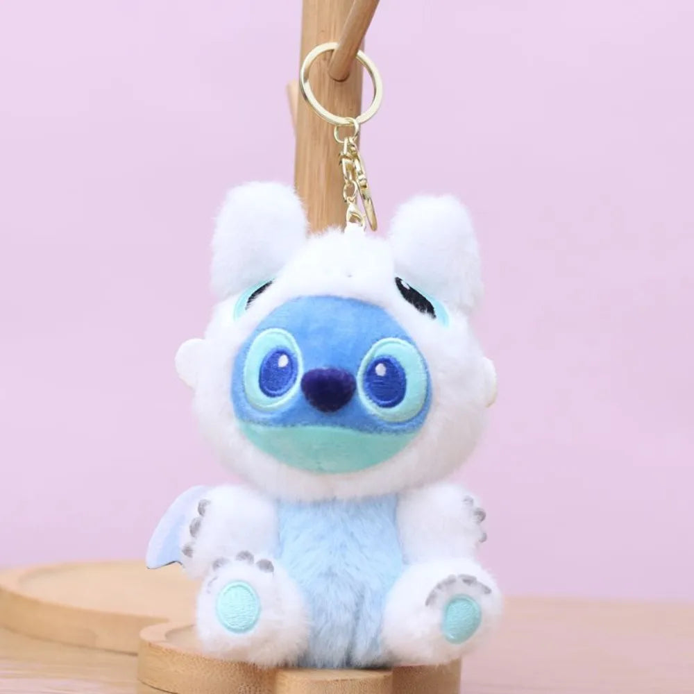 Disney New Transforming Black & White Bat Stitch Plush Toy - 13cm Cute Stuffed Animal, Soft Cuddly Companion for Bags/Keys, Gift for Disney Fans