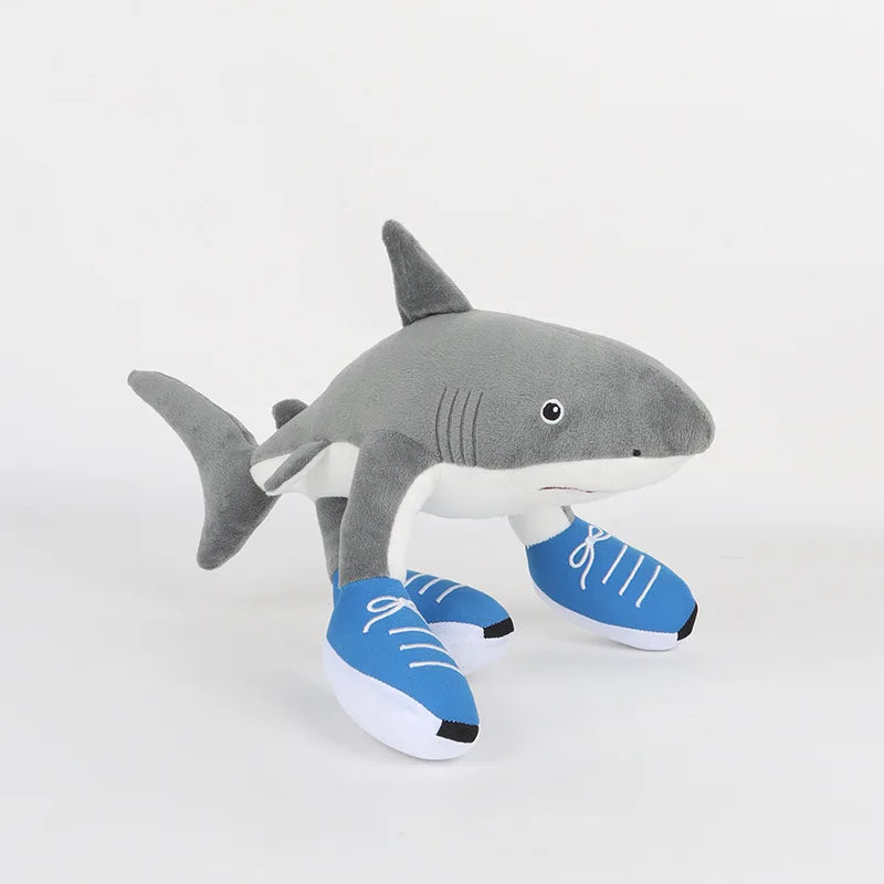 Cute Shoe Wearing Shark Interesting Plush Toys Tung Tung Tung Sahur Plush Toy Game Peripherals Stuffed Toys Kids Birthday Gifts