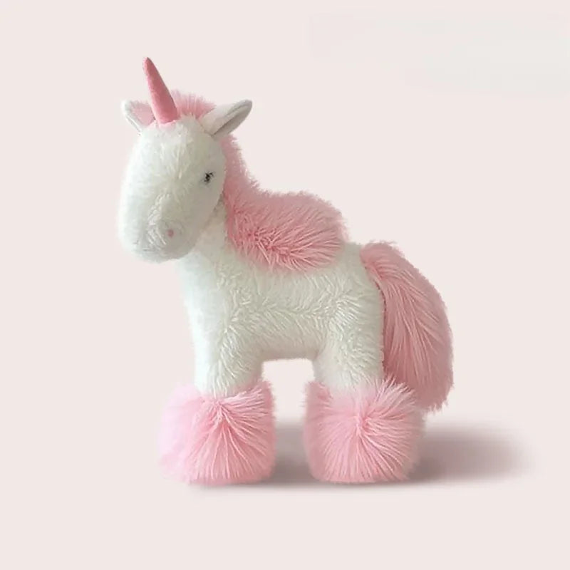 Fairy Tale Unicorn Plush Toys Stuffed Standing Unicorn Doll Pendants Pretty Children Companion Doll Kawaii Keychain Bags Decor