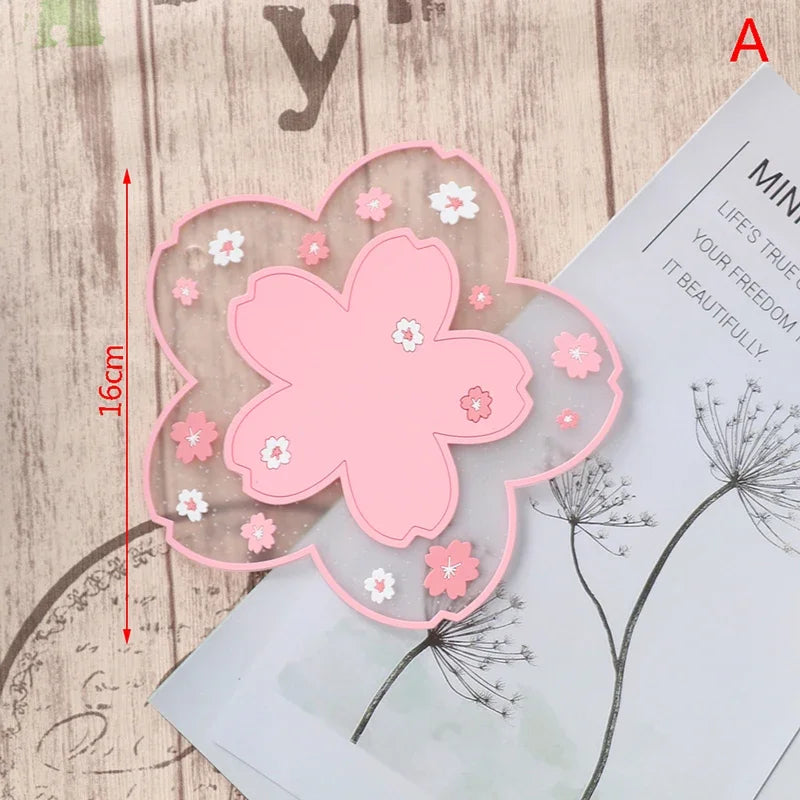 Cherry Blossom Heat Resistant Table Mat for Dining Tables Kitchen Counters and Spring Decor