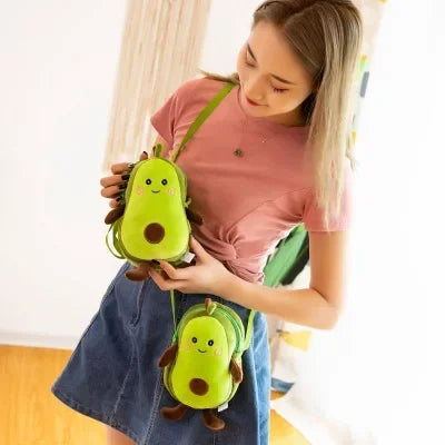 Adorable Avocado Plush Kawaii Shoulder Bags: Charming, Multistyle Gifts for Kids