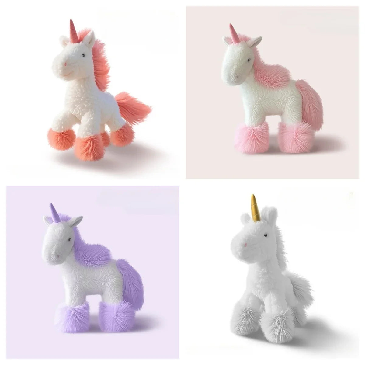 Fairy Tale Unicorn Plush Toys Stuffed Standing Unicorn Doll Pendants Pretty Children Companion Doll Kawaii Keychain Bags Decor