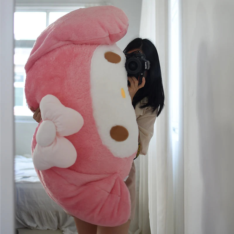 Big Size Sanrio My Melody Plush Toy Melody Cushion Sofa Bed Throw Pillow Soft Cuddly Plushies Car Seat Headrest Xmas Girl Gift