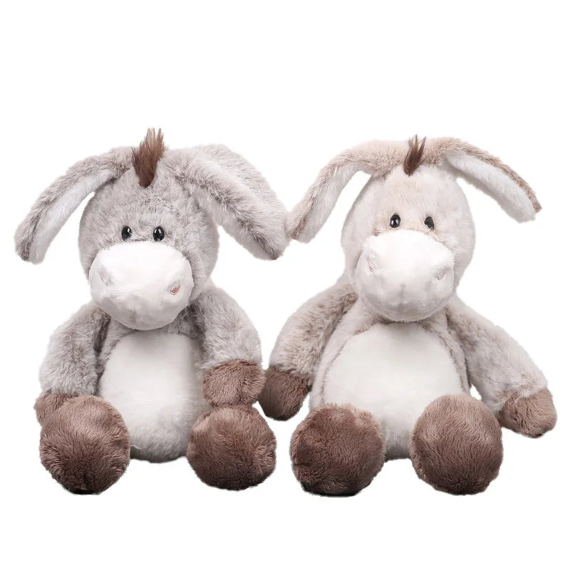 Little Donkey Doll Plush Toy Long-eared Stilted Donkey Stuffed Toy Kawaii Plushie Doll Lovely Creative Birthday Gift Bed Decro