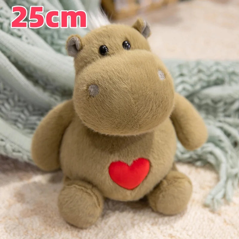 Hot Sale Delicate Lifelike Ant&Hippo Plush Toys Lovely Delicate Love Heart Hippo Pretty Room/Car/Desktop Decor