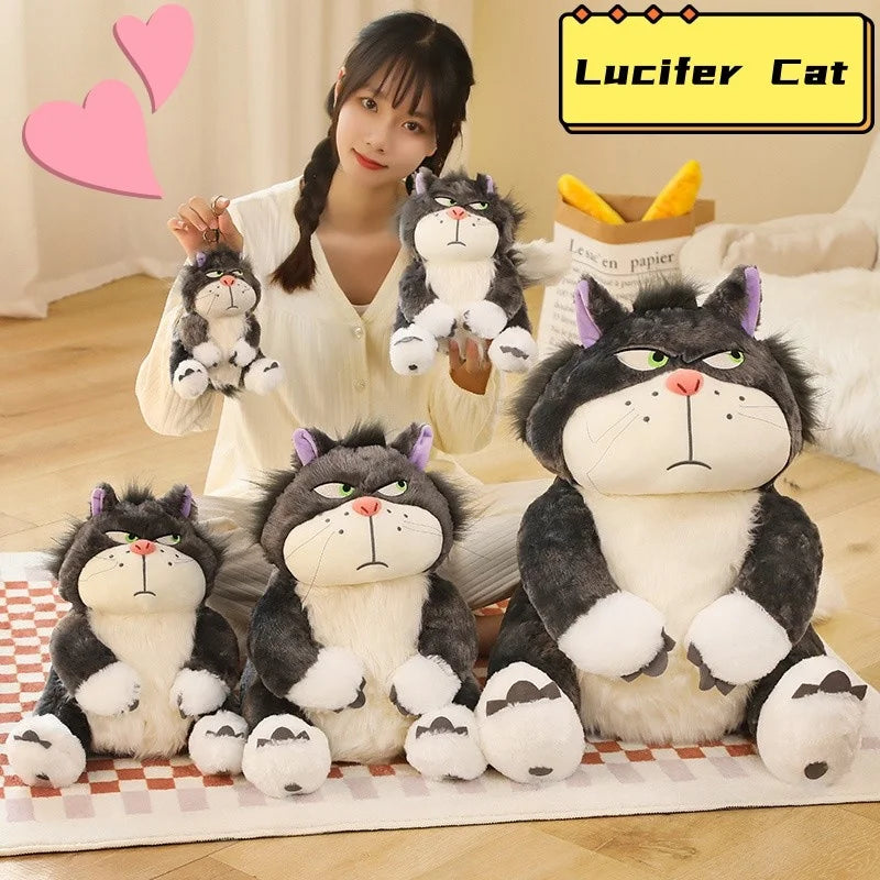 “Grouchy Face Cat Plush Doll - 15cm/25cm/35cm/45cm/65cm Soft Stuffed Animal Toy, Cute Grumpy Cat Companion with Healing Charm for Kids & Adults”