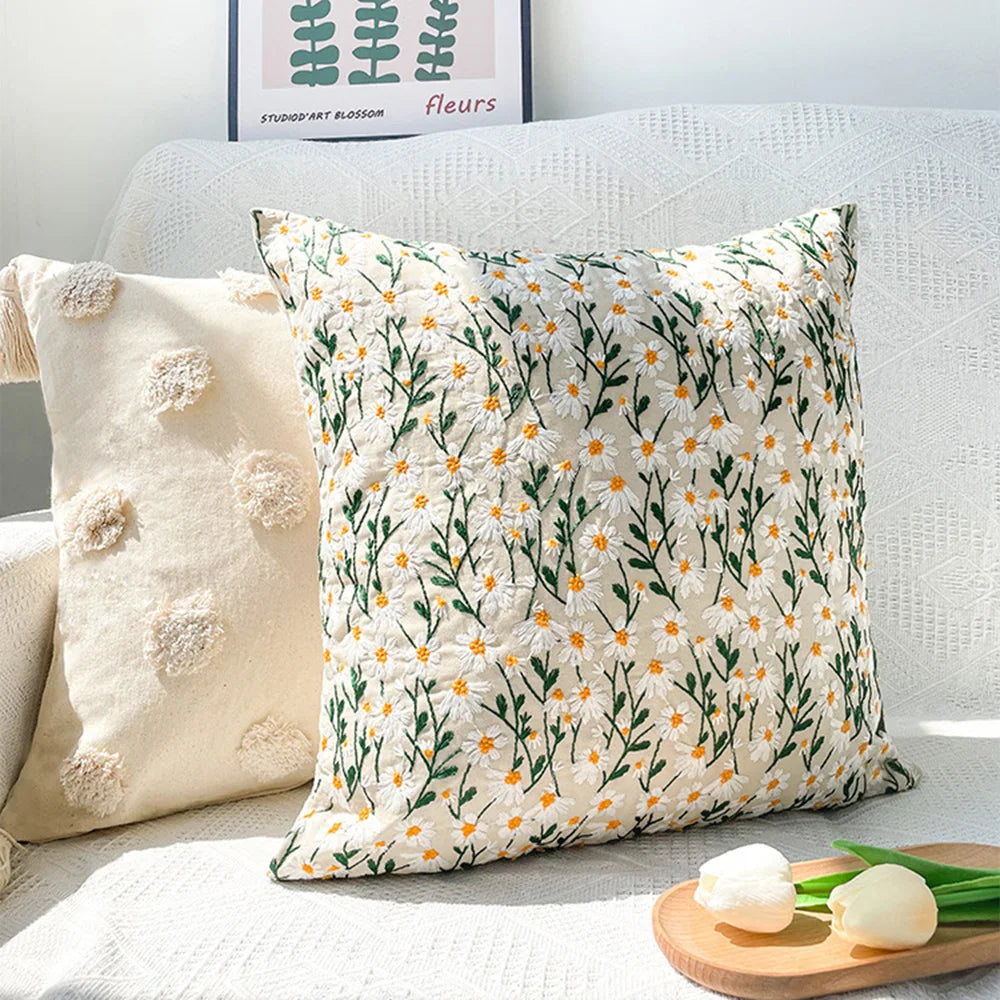 Meadow & Texture Decorative Pillow Cover – 45 × 45 cm