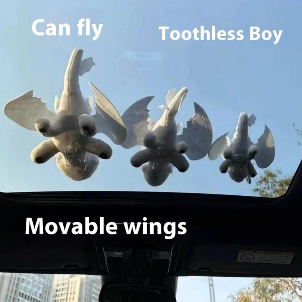 20/27/35CM 2025 New Fashion Car Accessories Plush Toys Removable Buckle Little Dragon The Wings Can Move Boys Gift Not charged
