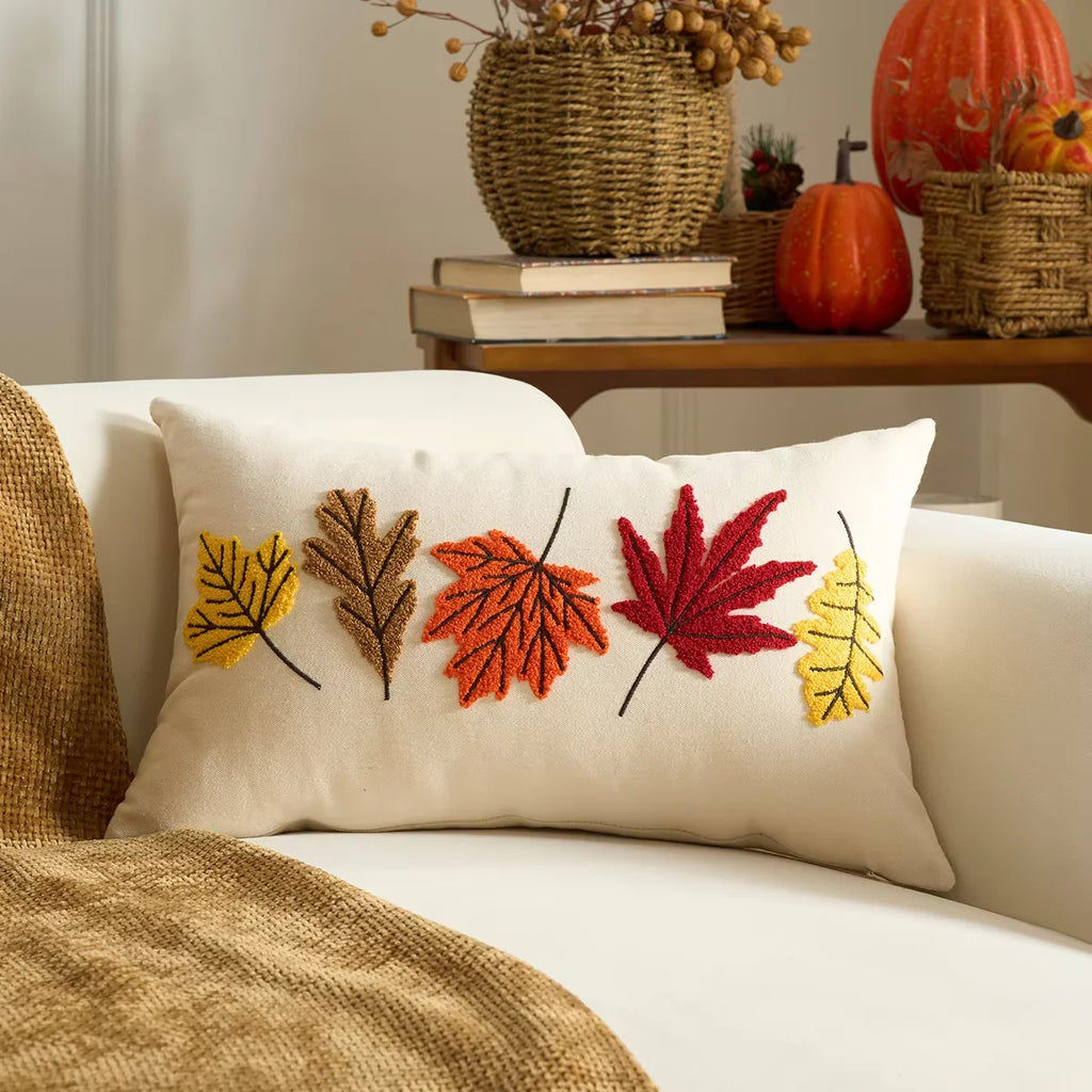 Autumn Harvest Lumbar Pillow Cover – 30 × 50 cm