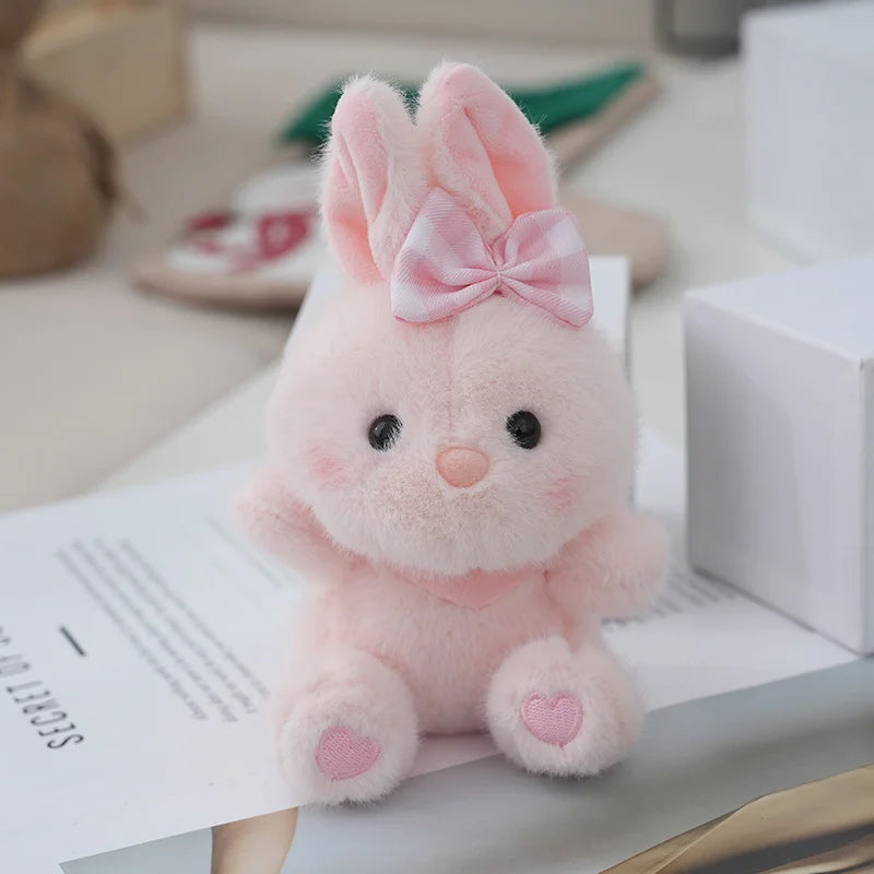 16cm Kawaii Creative Scented Bow Rabbit Plush Pendants Cute Cartoon Rabbit Keychain Pendant Backpack Decor Girls Birthday Gifts