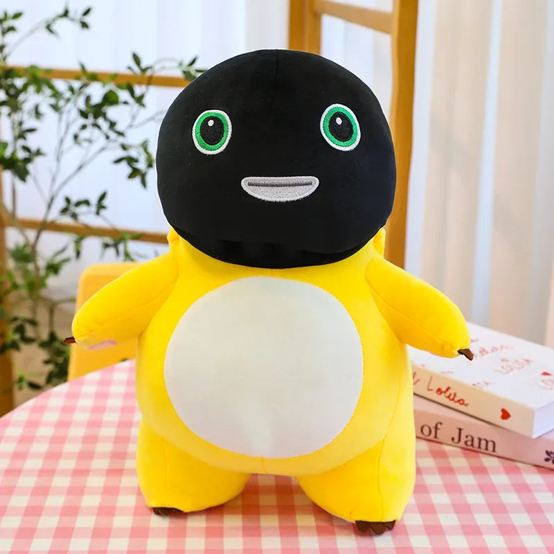 kawaii Milk Dragon Transforms Into Black Face Stuffed Plush Toy Cartoon Anime Milk Dragon Plush Doll Sleeping Pillow Girl Gift